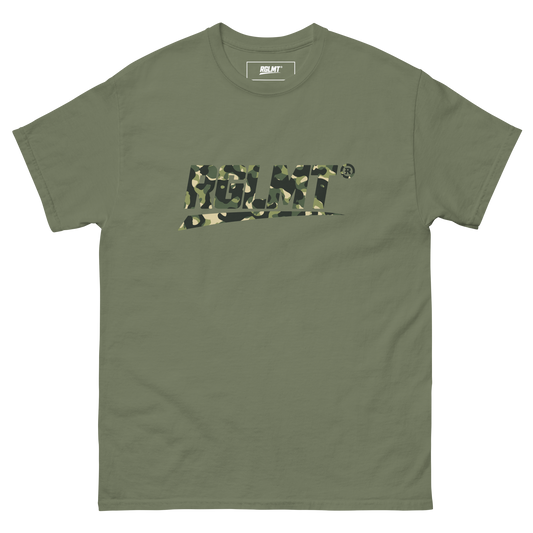 T-shirt Classic vert militaire RGLMT, design Jungle – vue avant