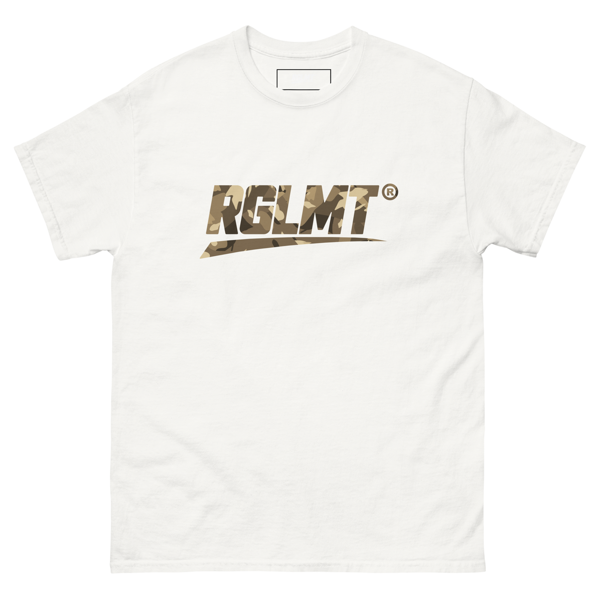 T-shirt Classic blanc RGLMT, design Desert – vue avant