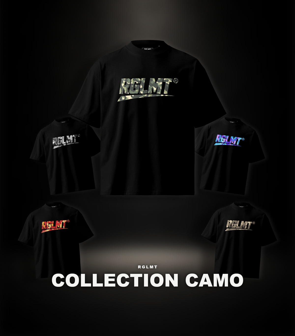 Collection Camo RGLMT — t-shirts coupe Oversize