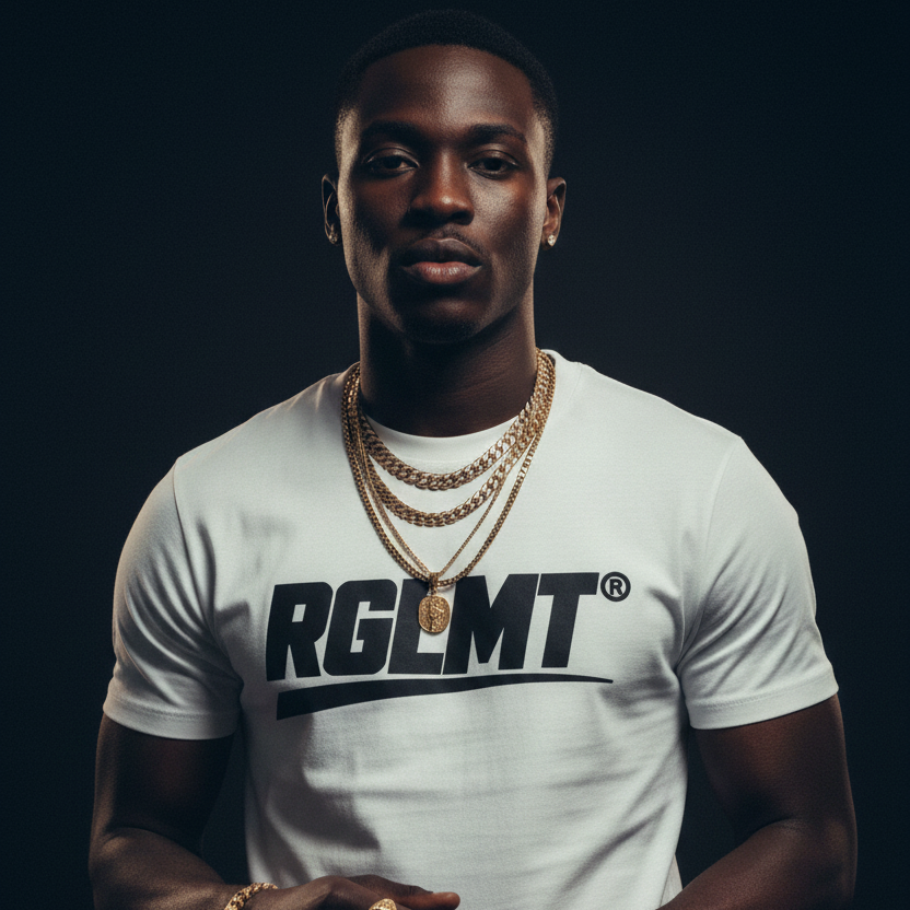 T-Shirt Classique Blanc Logo Noir