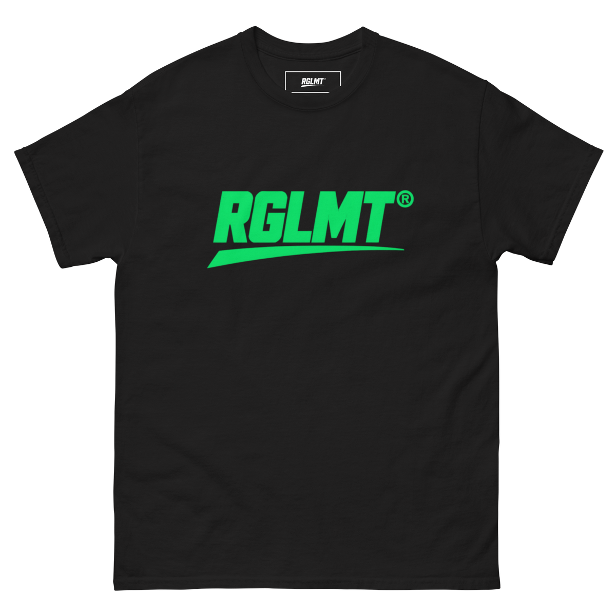 T-shirt Classic noir RGLMT, design Vert – vue avant