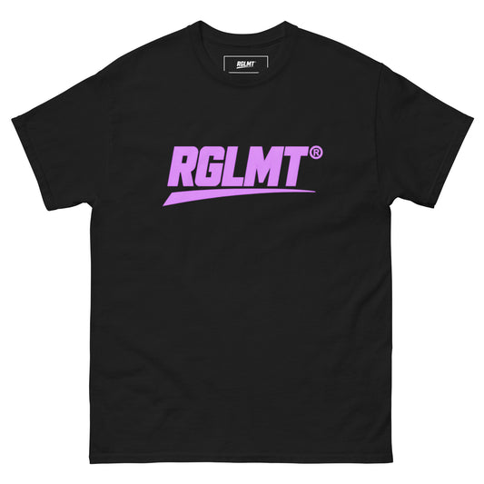 T-shirt Classic noir RGLMT, design Rose – vue avant