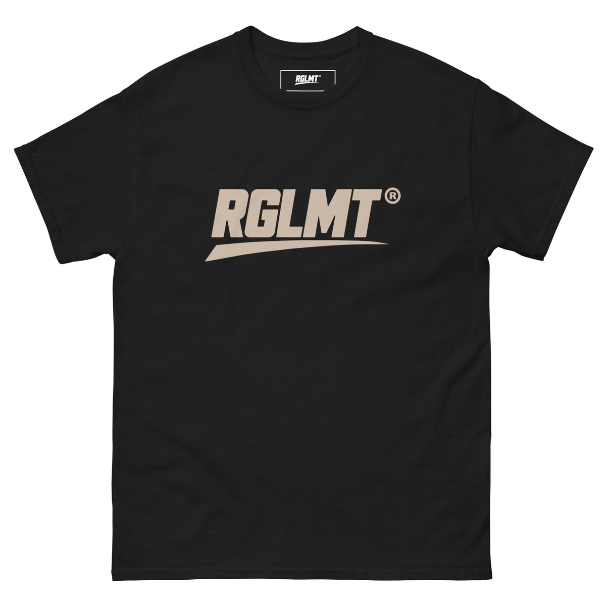 T-shirt Classic noir RGLMT, design Sand – vue avant