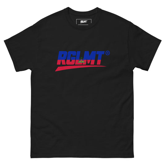 T-shirt Classic noir RGLMT, design Haïti – vue avant