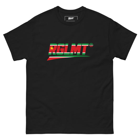 T-shirt Classic noir RGLMT, design Guadeloupe – vue avant