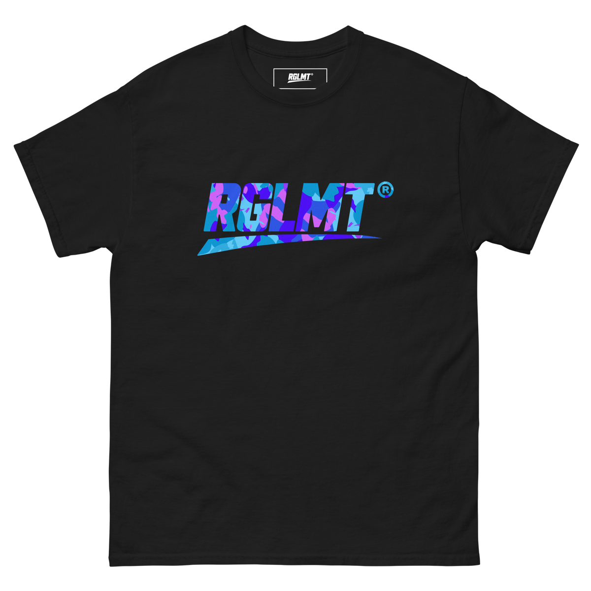 T-shirt Classic noir RGLMT, design Tokyo – vue avant