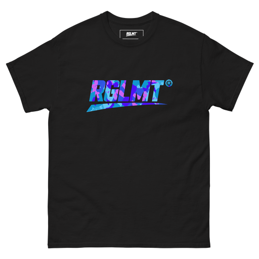 T-shirt Classic noir RGLMT, design Tokyo – vue avant