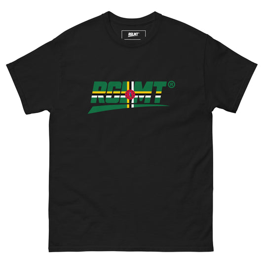 T-shirt Classic noir RGLMT, design Dominique – vue avant