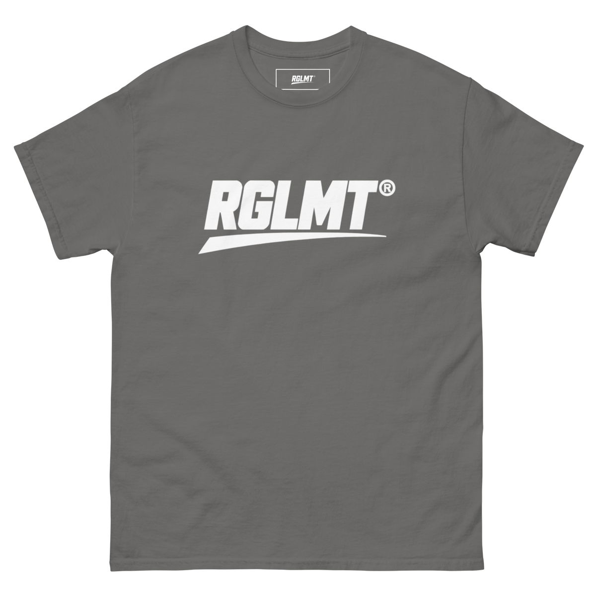 T-shirt Classic anthracite RGLMT, design Blanc – vue avant