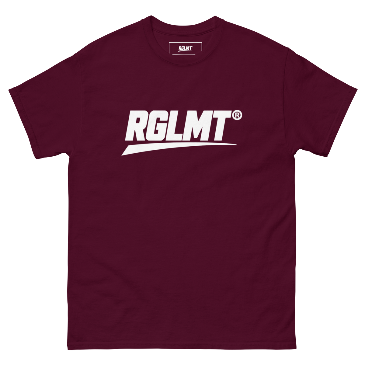 T-shirt Classic bordeaux RGLMT, design Blanc – vue avant