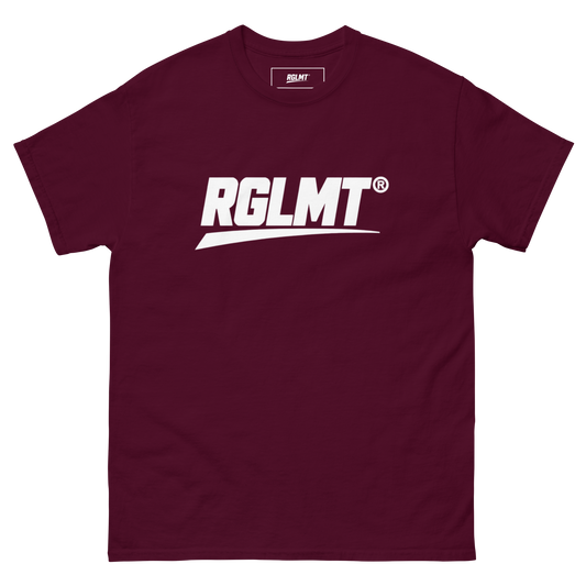 T-shirt Classic bordeaux RGLMT, design Blanc – vue avant