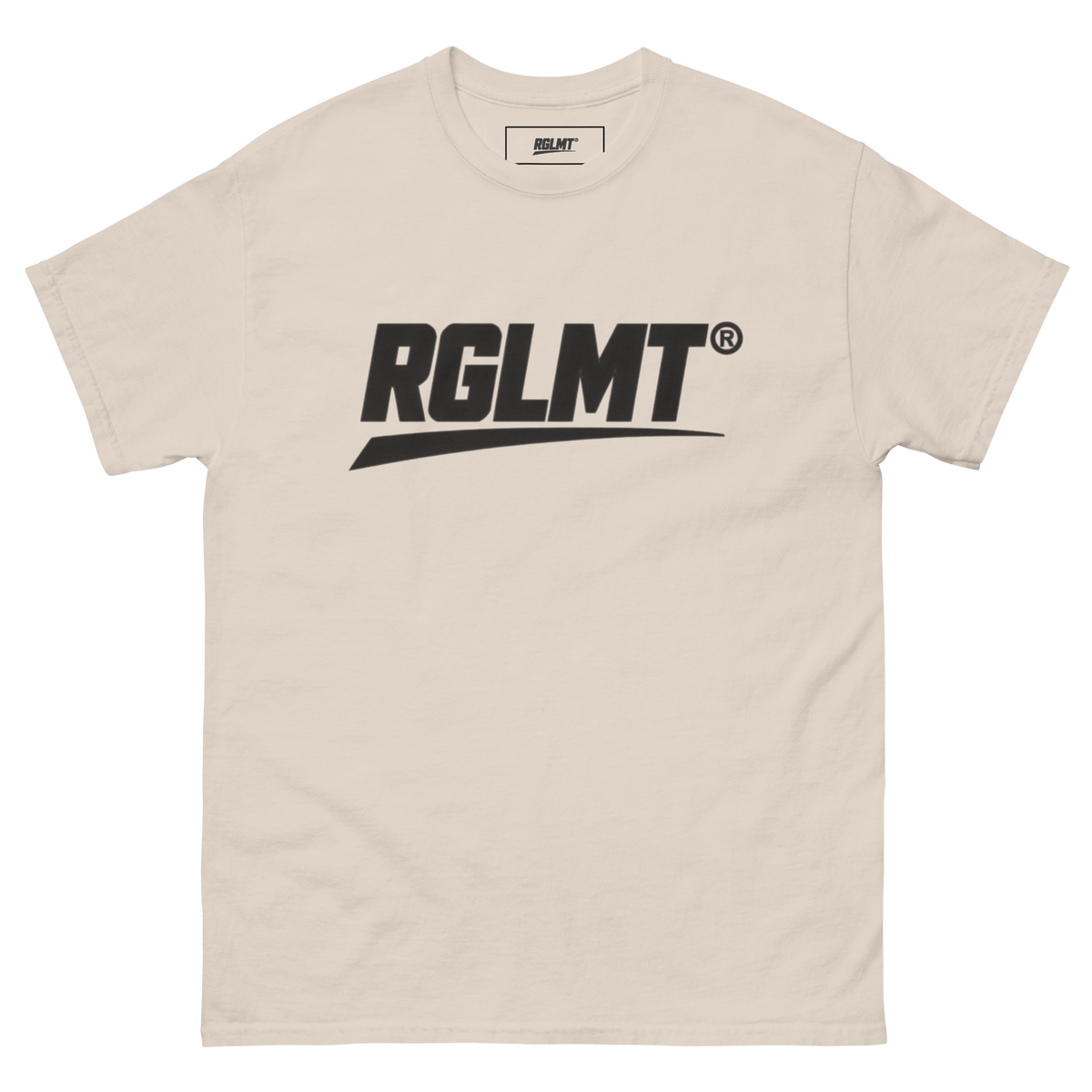 T-shirt Classic naturel RGLMT, design Noir – vue avant
