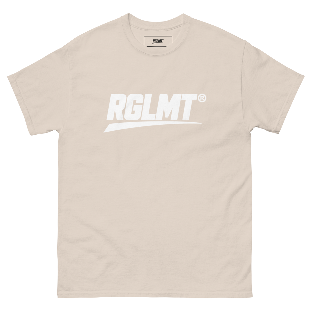 T-shirt Classic naturel RGLMT, design Blanc – vue avant