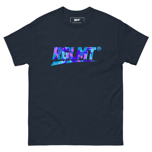 T-shirt Classic bleu marine RGLMT, design Tokyo – vue avant