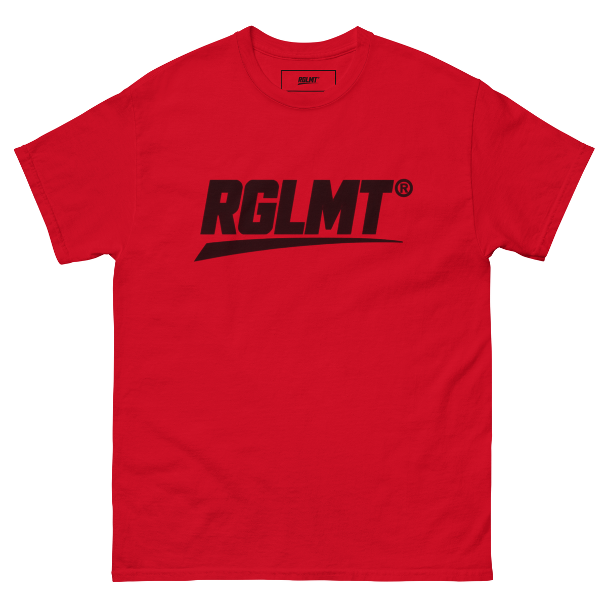 T-shirt Classic rouge RGLMT, design Noir – vue avant
