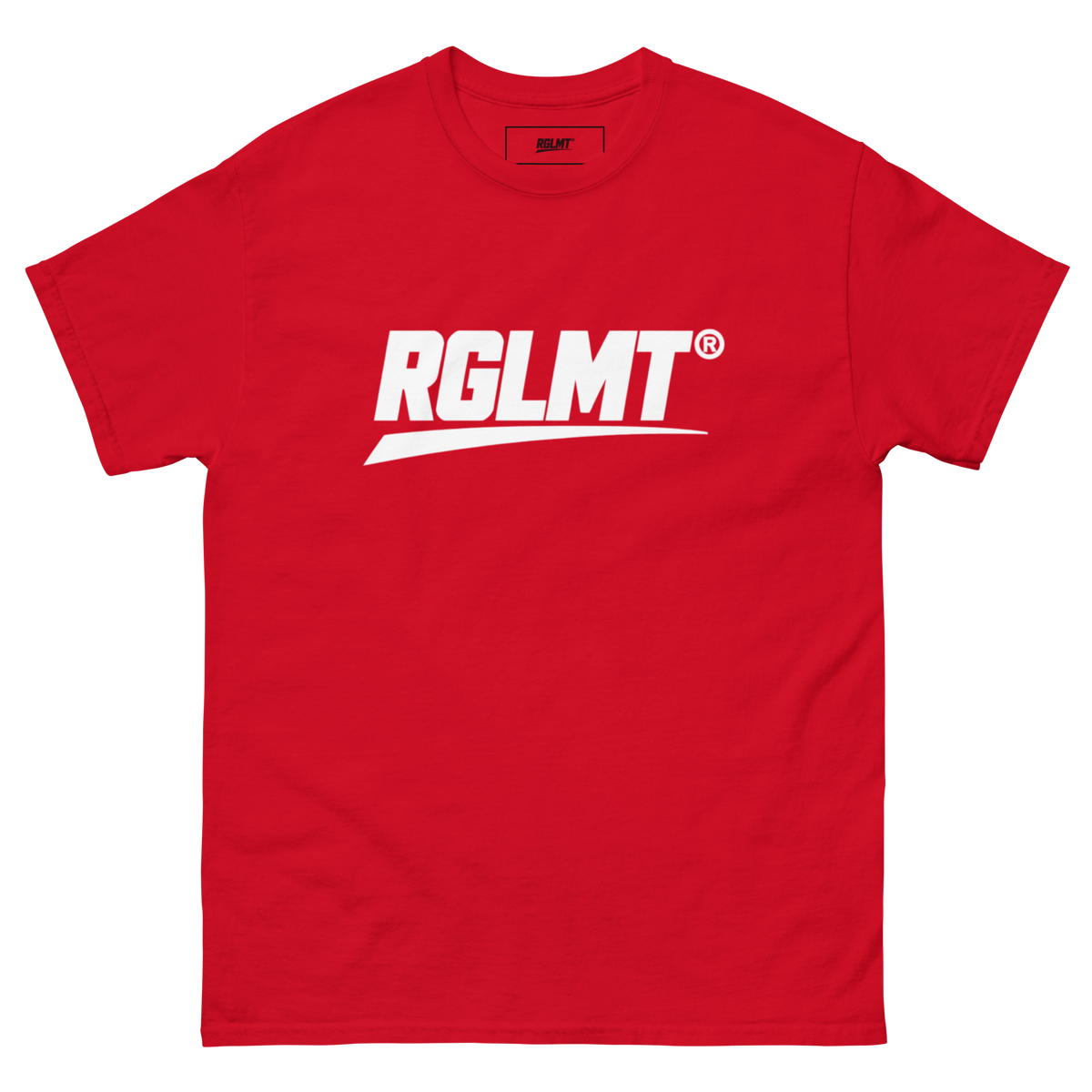 T-shirt Classic rouge RGLMT, design Blanc – vue avant