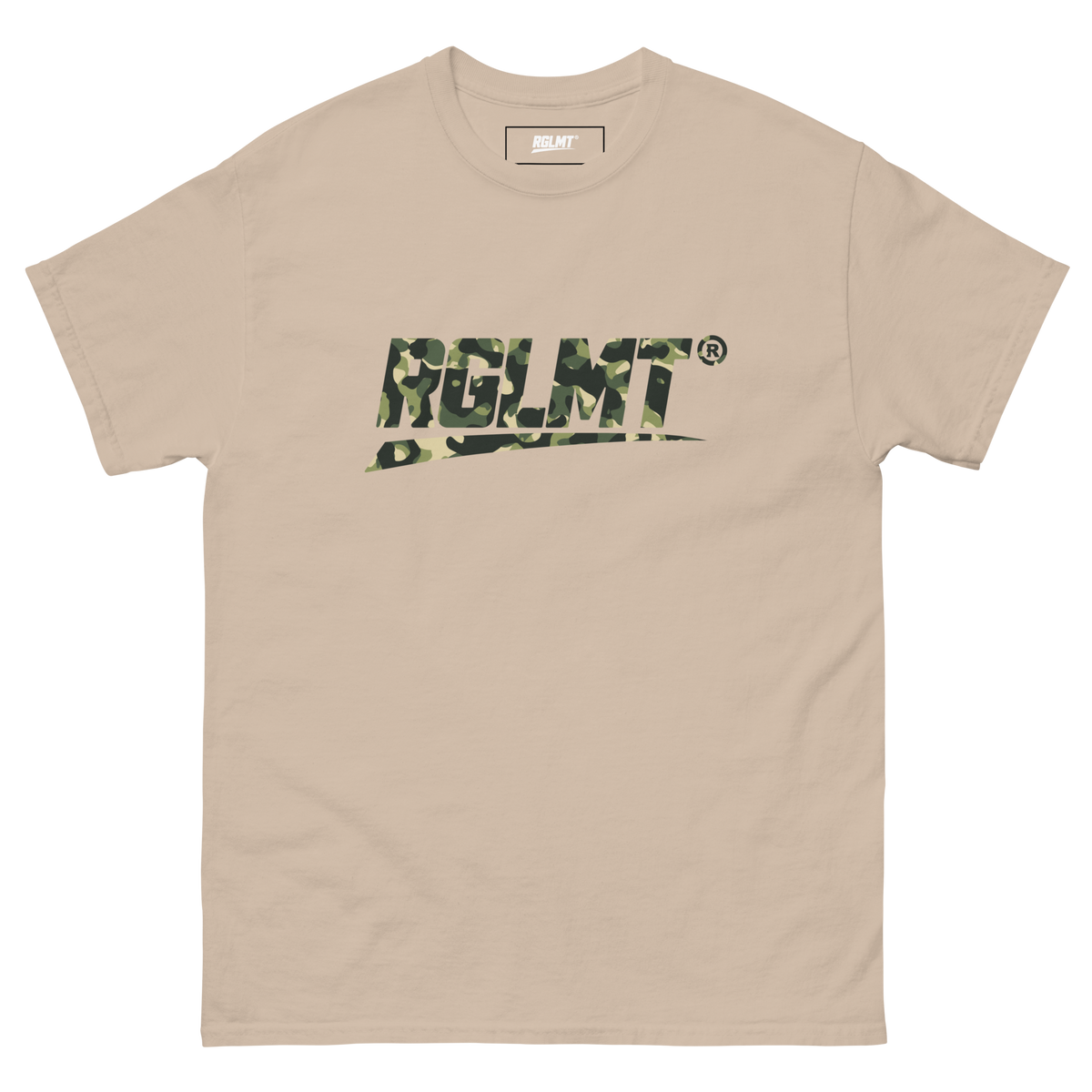 T-shirt Classic sable RGLMT, design Jungle – vue avant