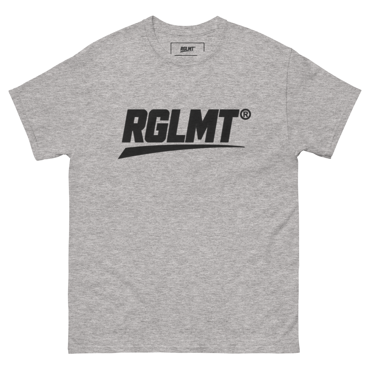 T-shirt Classic gris sport RGLMT, design Noir – vue avant