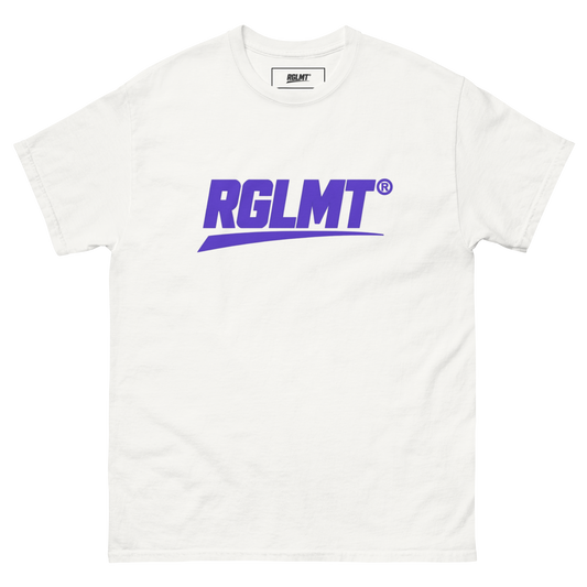 T-shirt Classic blanc RGLMT, design Violet – vue avant