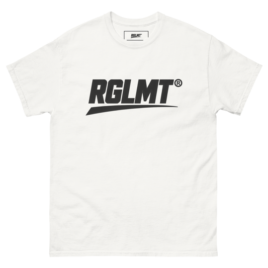 T-shirt Classic blanc RGLMT, design Noir – vue avant