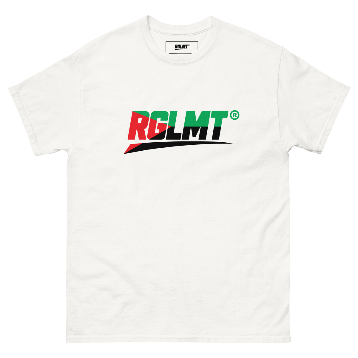 T-shirt Classic blanc RGLMT, design Martinique – vue avant