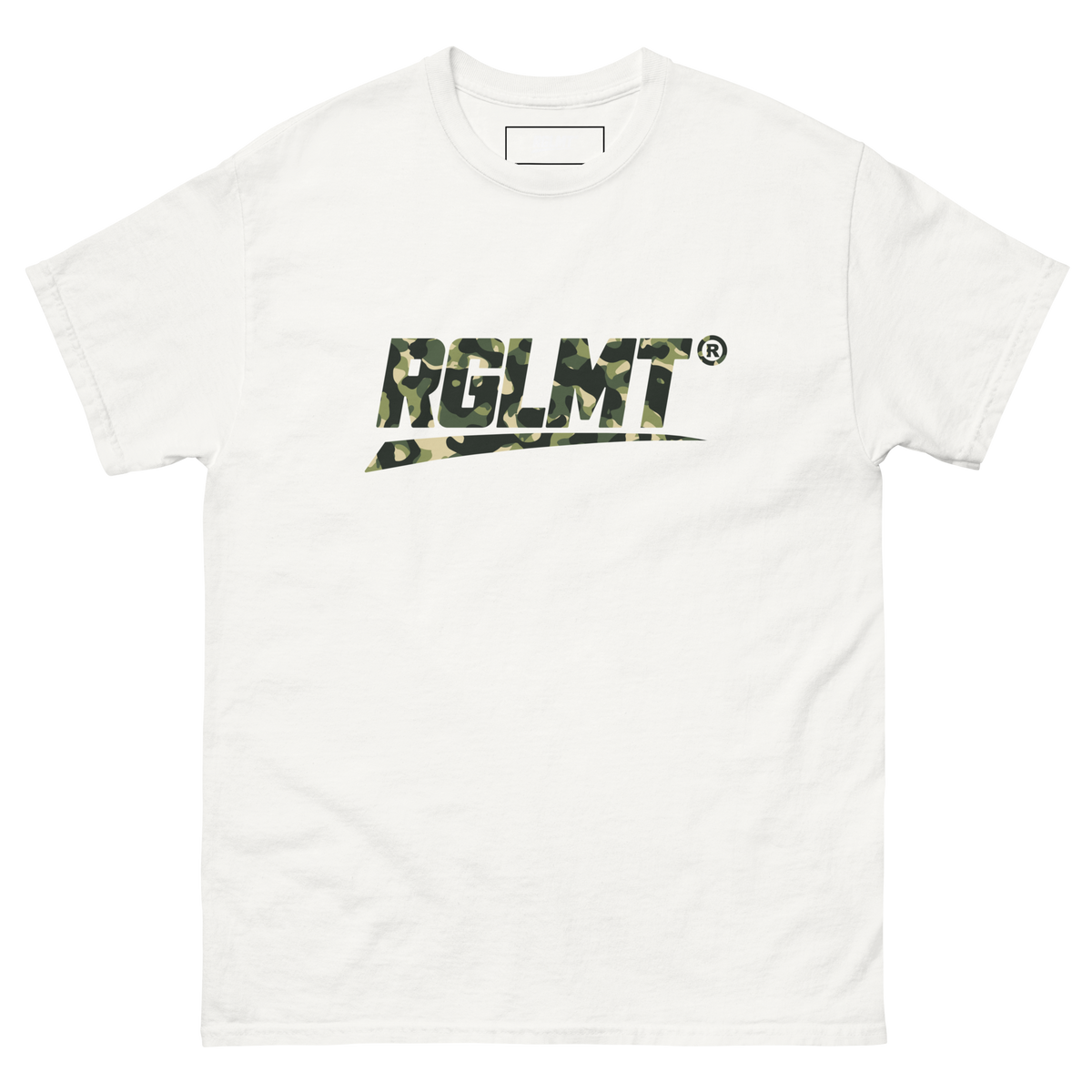 T-shirt Classic blanc RGLMT, design Jungle – vue avant