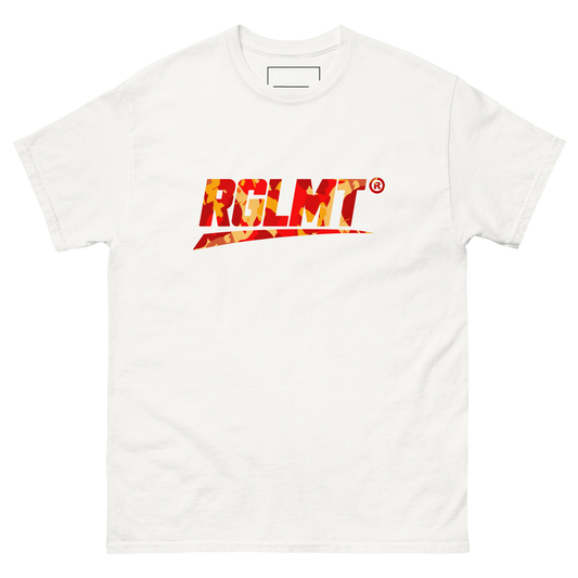 T-shirt Classic blanc RGLMT, design Lava – vue avant