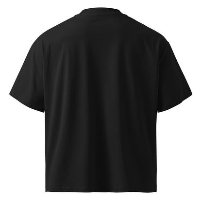 T-shirt oversize col montant noir RGLMT, design Guadeloupe – vue de dos
